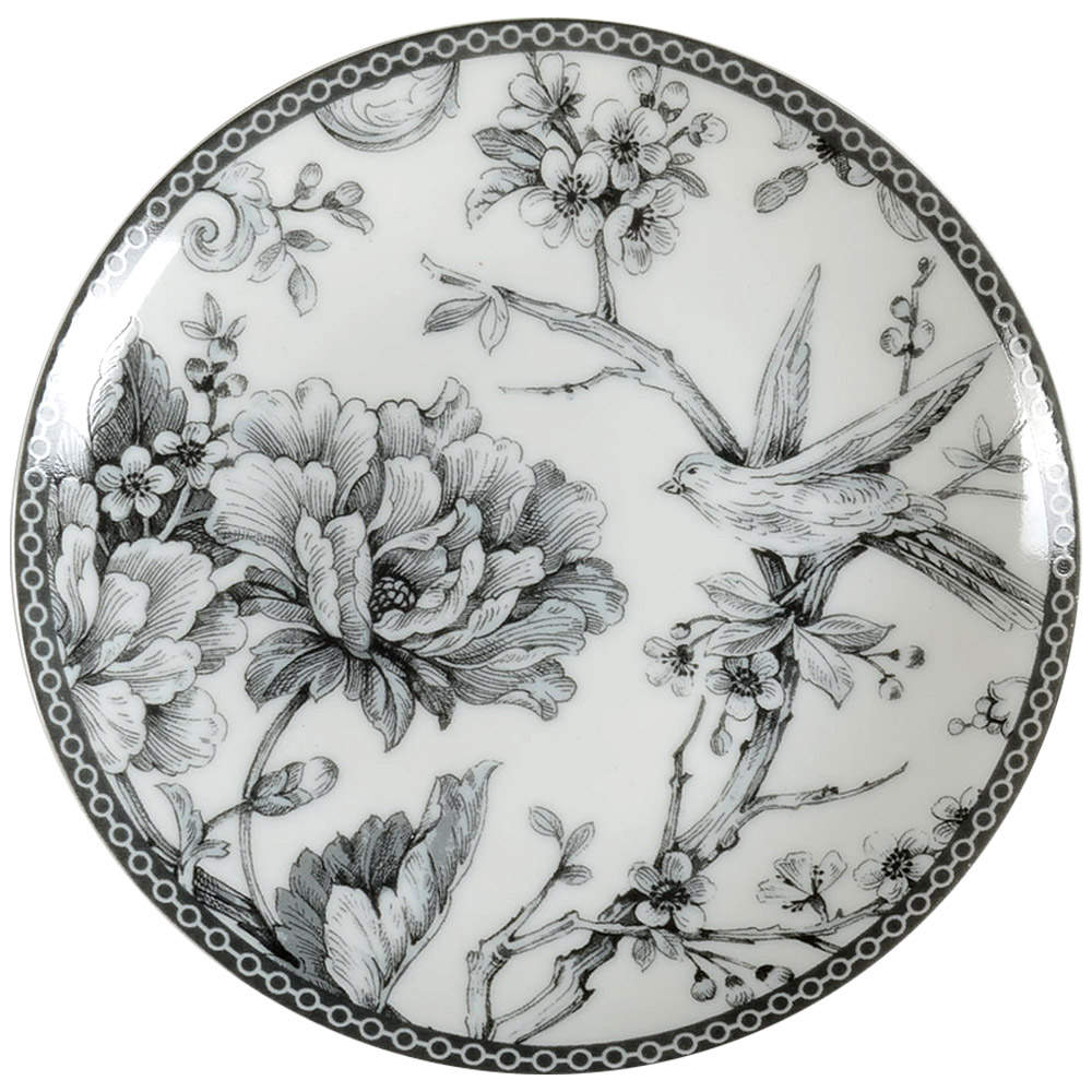 Adelaide Grey and White Appetizer Plate by 222 Fifth (PTS)-1