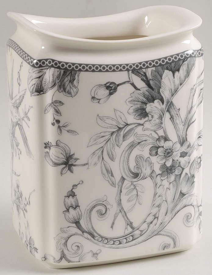 Adelaide Grey and White Medium Canister No Lid by 222 Fifth (PTS)-1