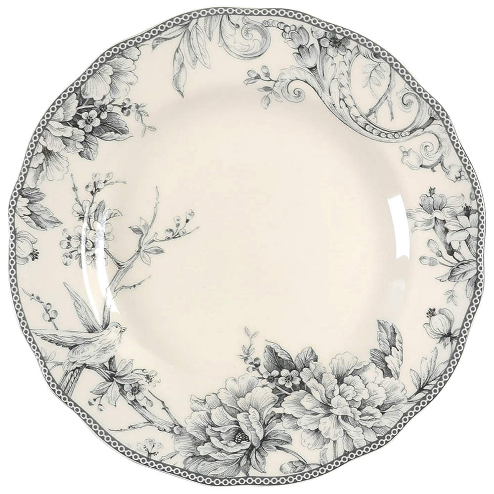 Adelaide Grey and White Dinner Plate by 222 Fifth (PTS)-1