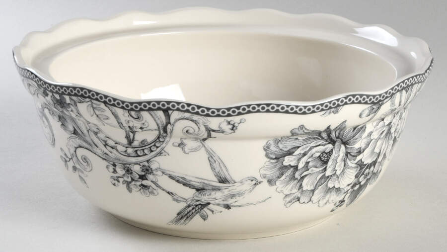 Adelaide Grey and White Round Vegetable No Lid by 222 Fifth (PTS)-1