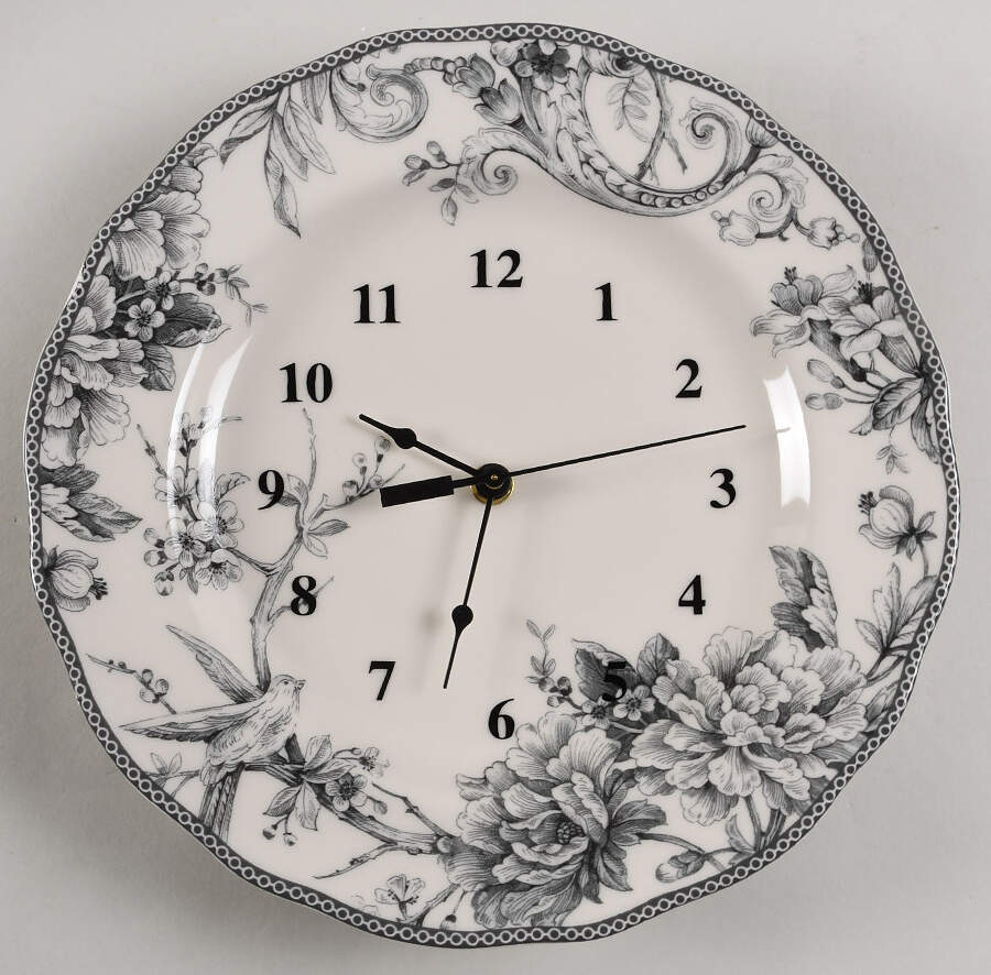 Adelaide Grey and White 1-2" depth  Clock Plate HC by 222 Fifth (PTS)-1