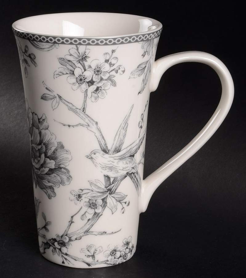 Adelaide Grey and White Latte Mug by 222 Fifth (PTS)-1