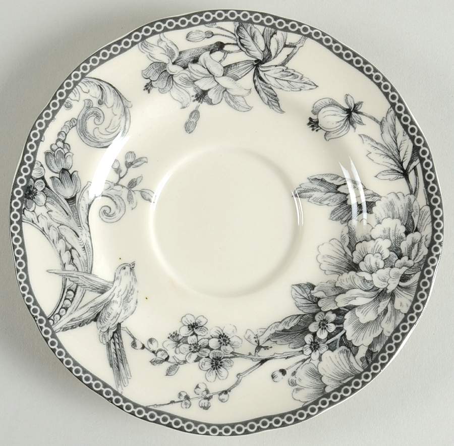 Adelaide Grey and White Saucer by 222 Fifth (PTS)-1