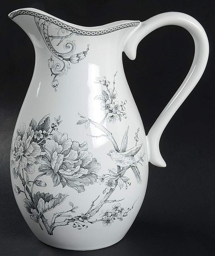 Adelaide Grey and White 96 Oz Pitcher by 222 Fifth (PTS)-1