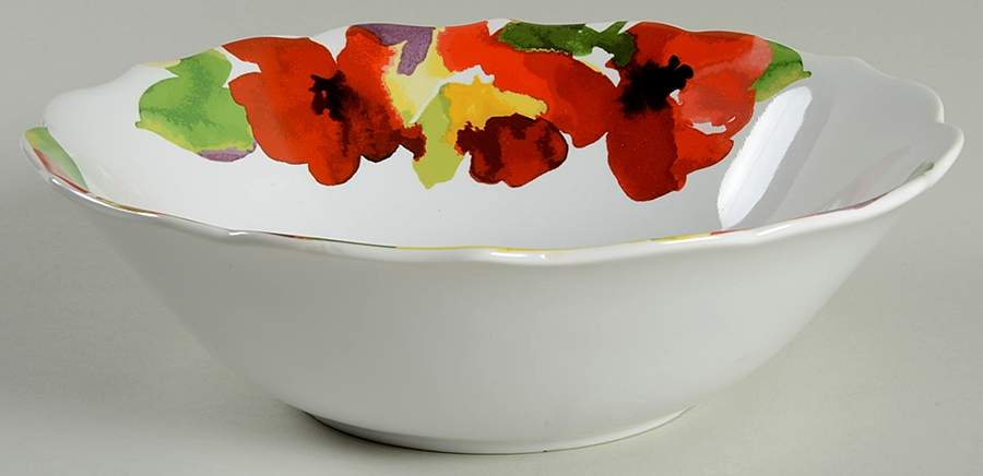 Pastiche White 10" Round Vegetable Bowl by 222 Fifth (PTS)-1
