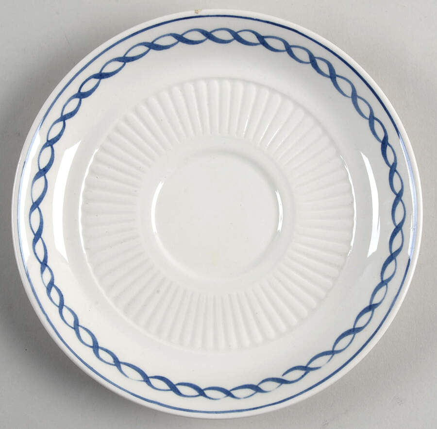 Baltic Blue (Older, Cream) Saucer for Cream Soup Bowl by Adams China-1