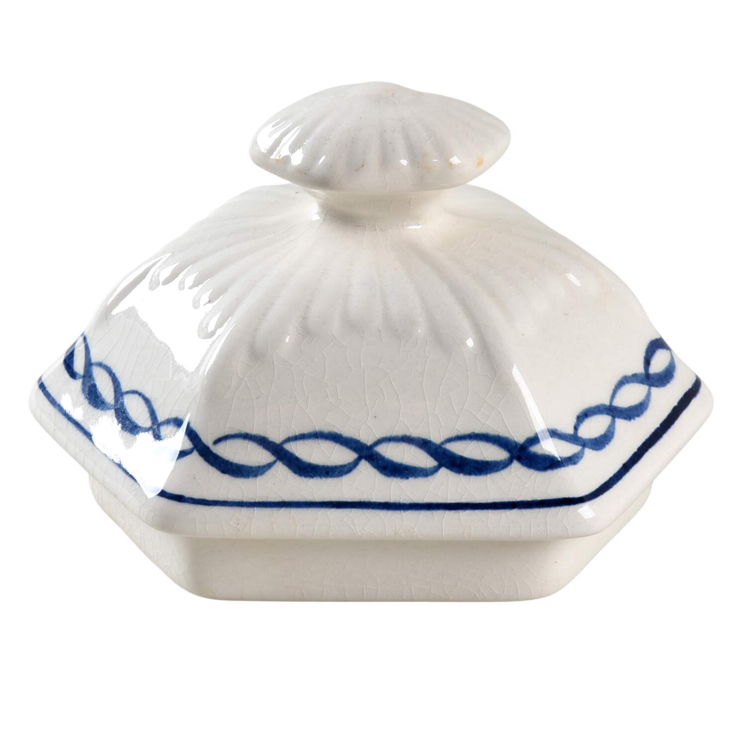 Baltic Blue (Older, Cream) Lid for Sugar Bowl by Adams China-1