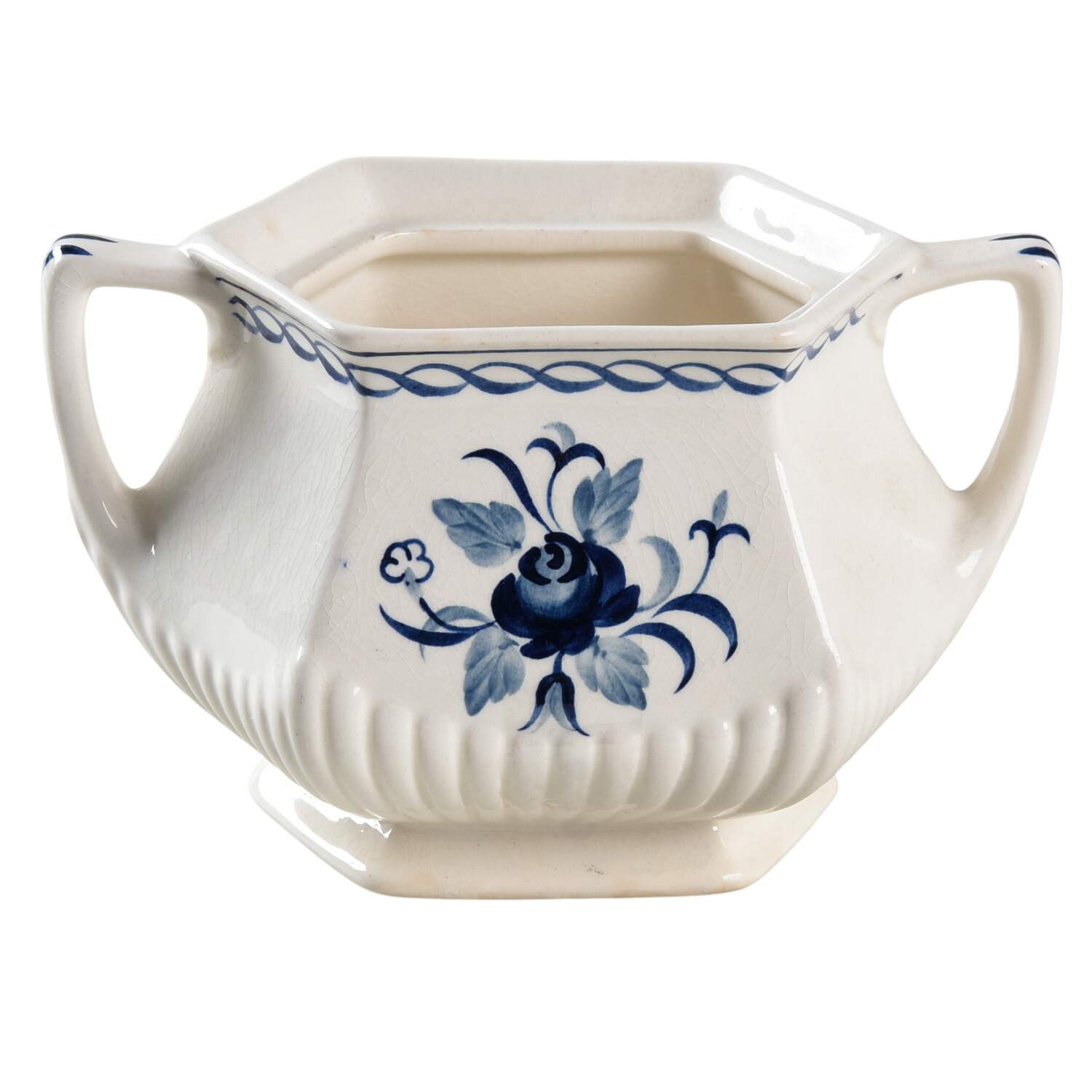Baltic Blue (Older, Cream) Sugar Bowl No Lid by Adams China-1