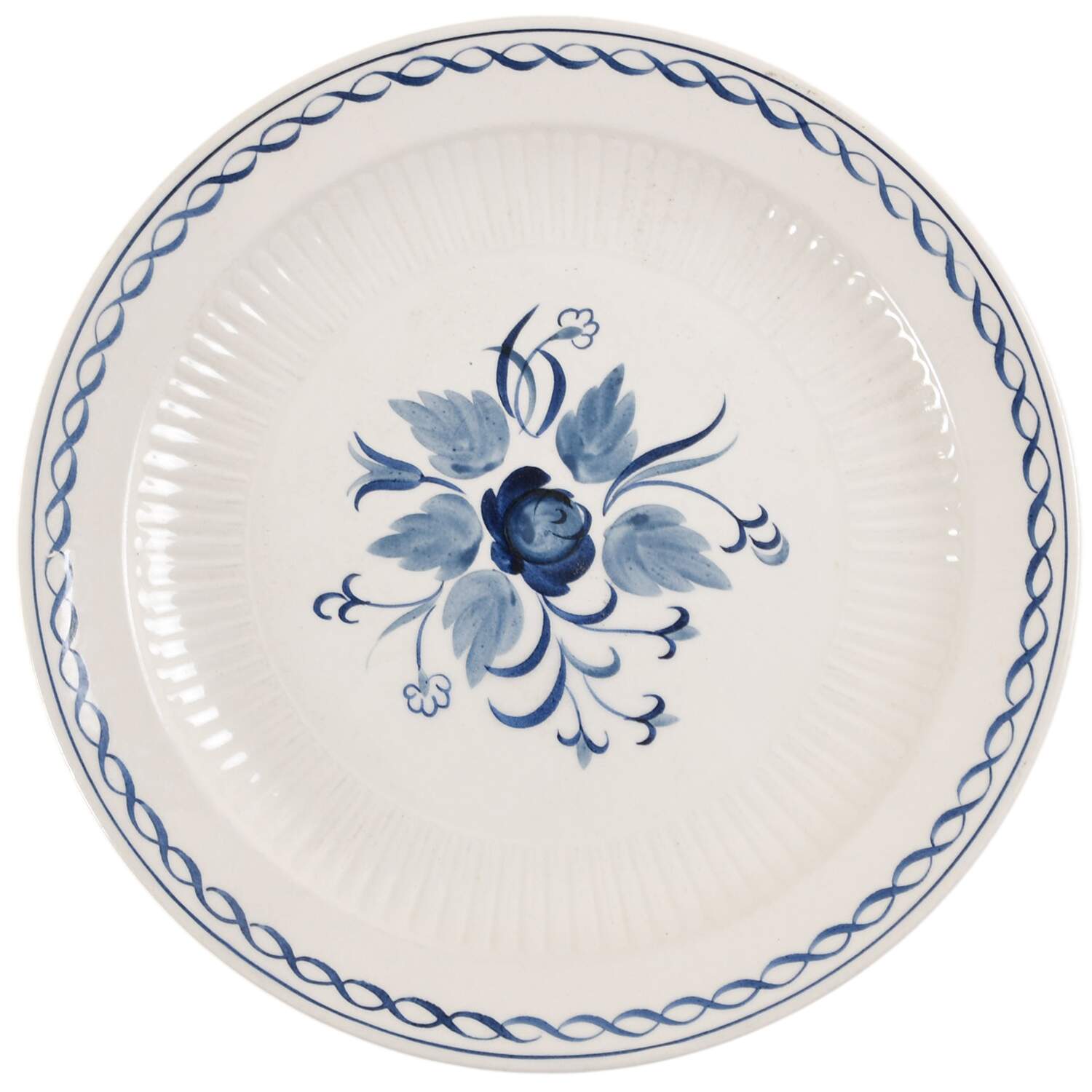 Baltic Blue (Older, Cream) Dinner Plate by Adams China-1