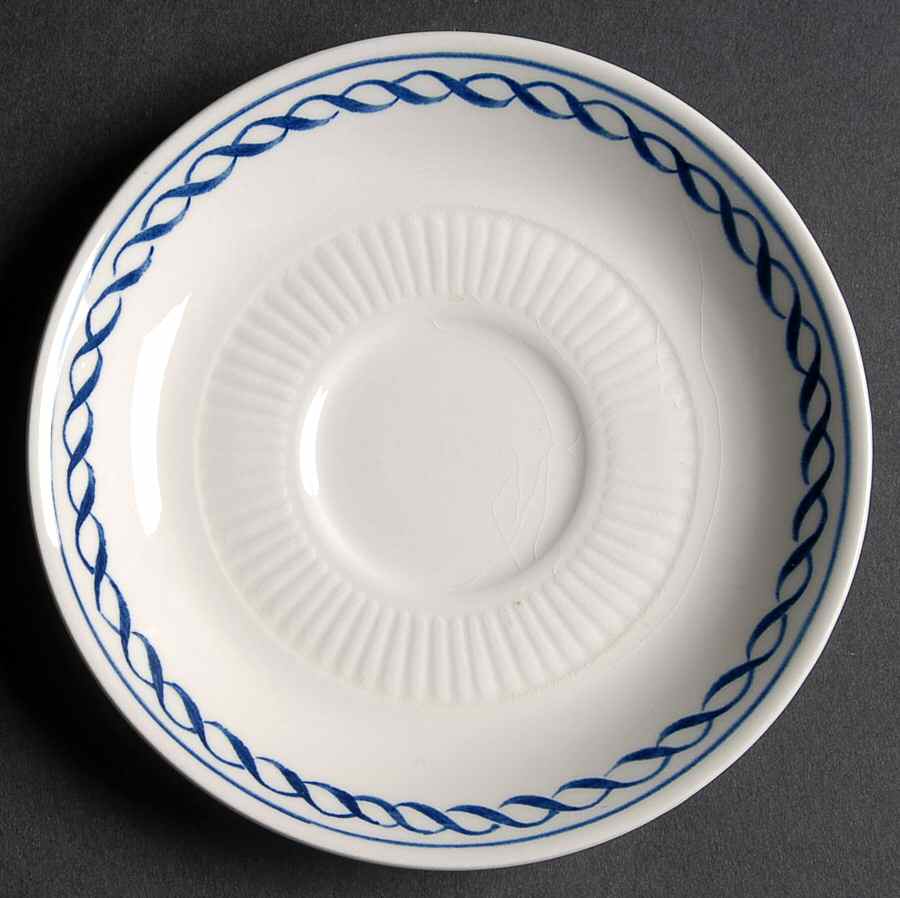 Baltic Blue (Older, Cream) Saucer for Demitasse Cup by Adams China-1