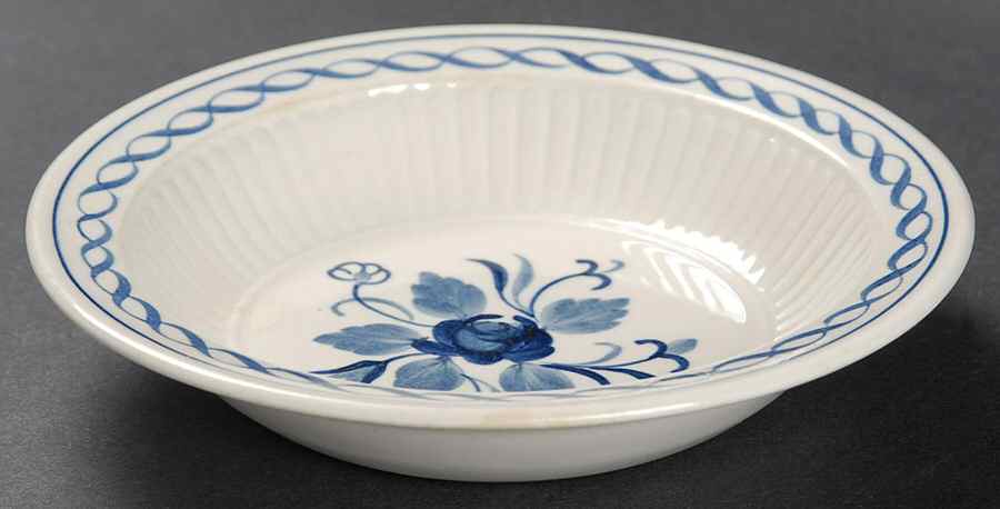 Baltic Blue (Older, Cream) Rim Fruit/Dessert (Sauce) Bowl by Adams China-1