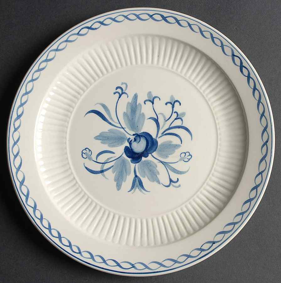 Baltic Blue (Older, Cream) Luncheon Plate by Adams China-1