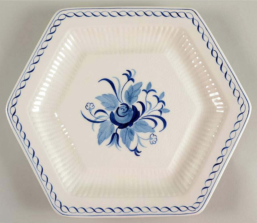 Baltic Blue (Older, Cream) Service Plate (Charger) by Adams China-1
