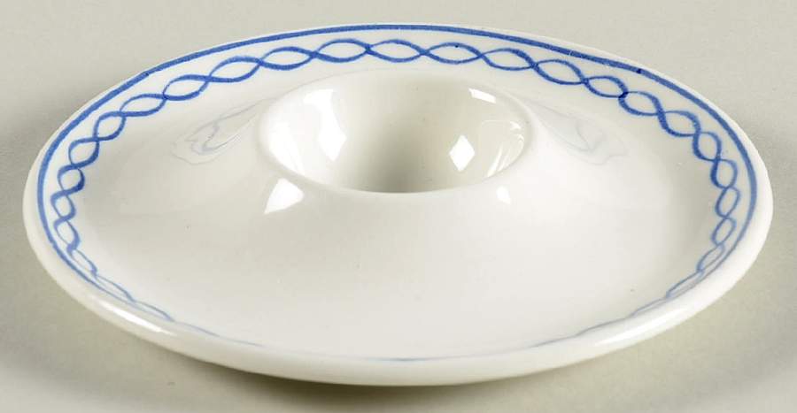Baltic Blue (Older, Cream) Egg Holder by Adams China-1