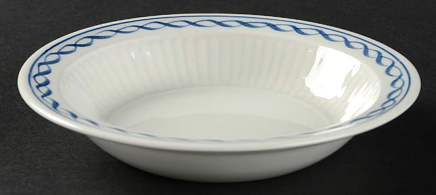 Baltic Blue (Older, Cream) Rim Fruit/Dessert (Sauce) Bowl by Adams China-1