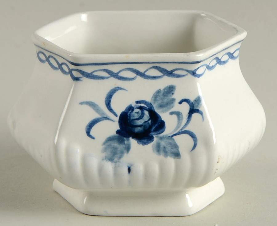 Baltic Blue (Older, Cream) Mini Open Sugar Bowl by Adams China-1