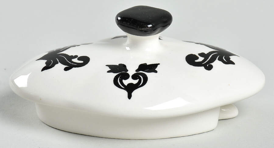 Damask Black Lid for Teapot by 222 Fifth (PTS)-1