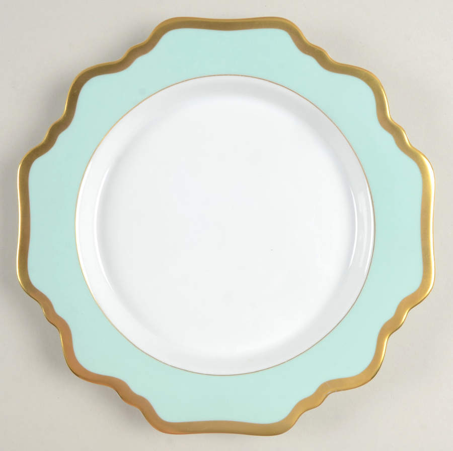 Anna's Palette Aqua Green Salad/Dessert Plate by Anna Weatherley-1