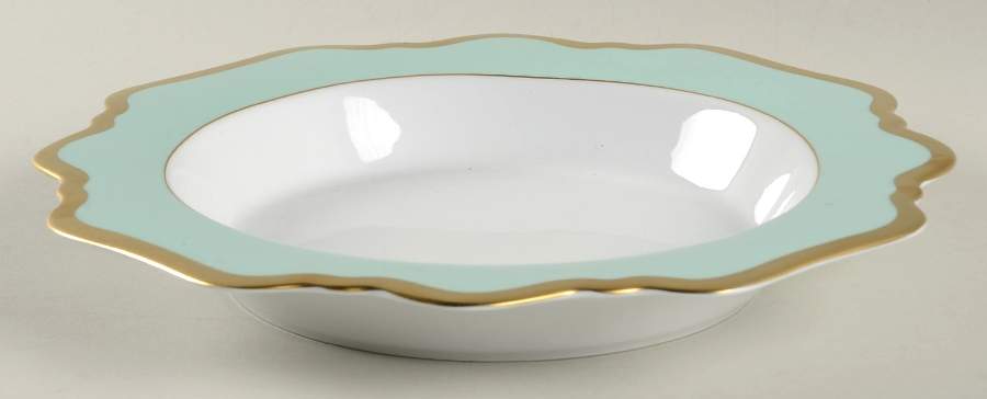 Anna's Palette Aqua Green Large Rim Soup Bowl by Anna Weatherley-1