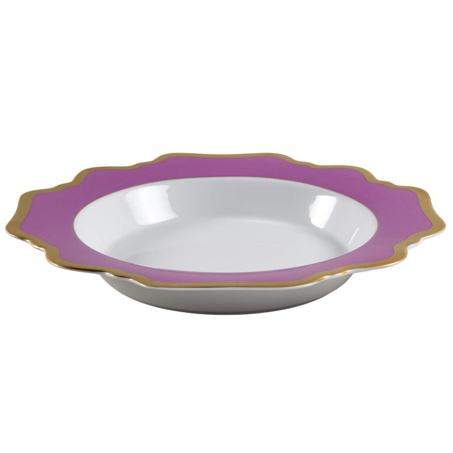 Anna's Palette Purple Orchid Large Rim Soup Bowl by Anna Weatherley-1