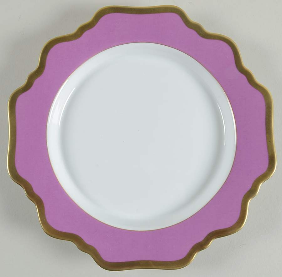 Anna's Palette Purple Orchid Salad/Dessert Plate by Anna Weatherley-1