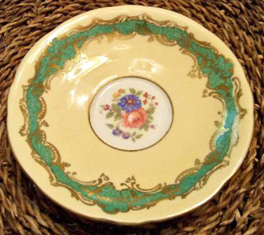 C158 Green Saucer by John  Aynsley & Sons-1