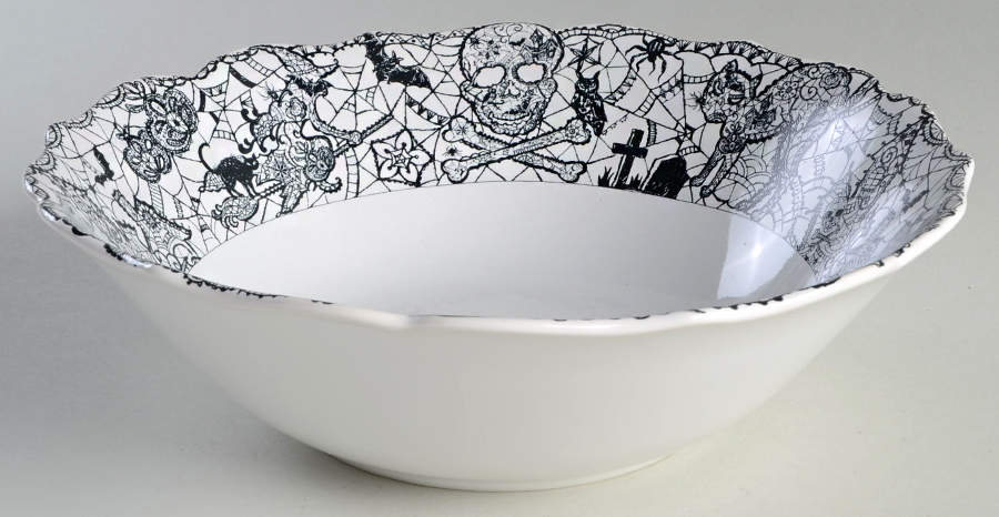 Wiccan Lace 10" Round Serving Bowl by 222 Fifth (PTS)-1