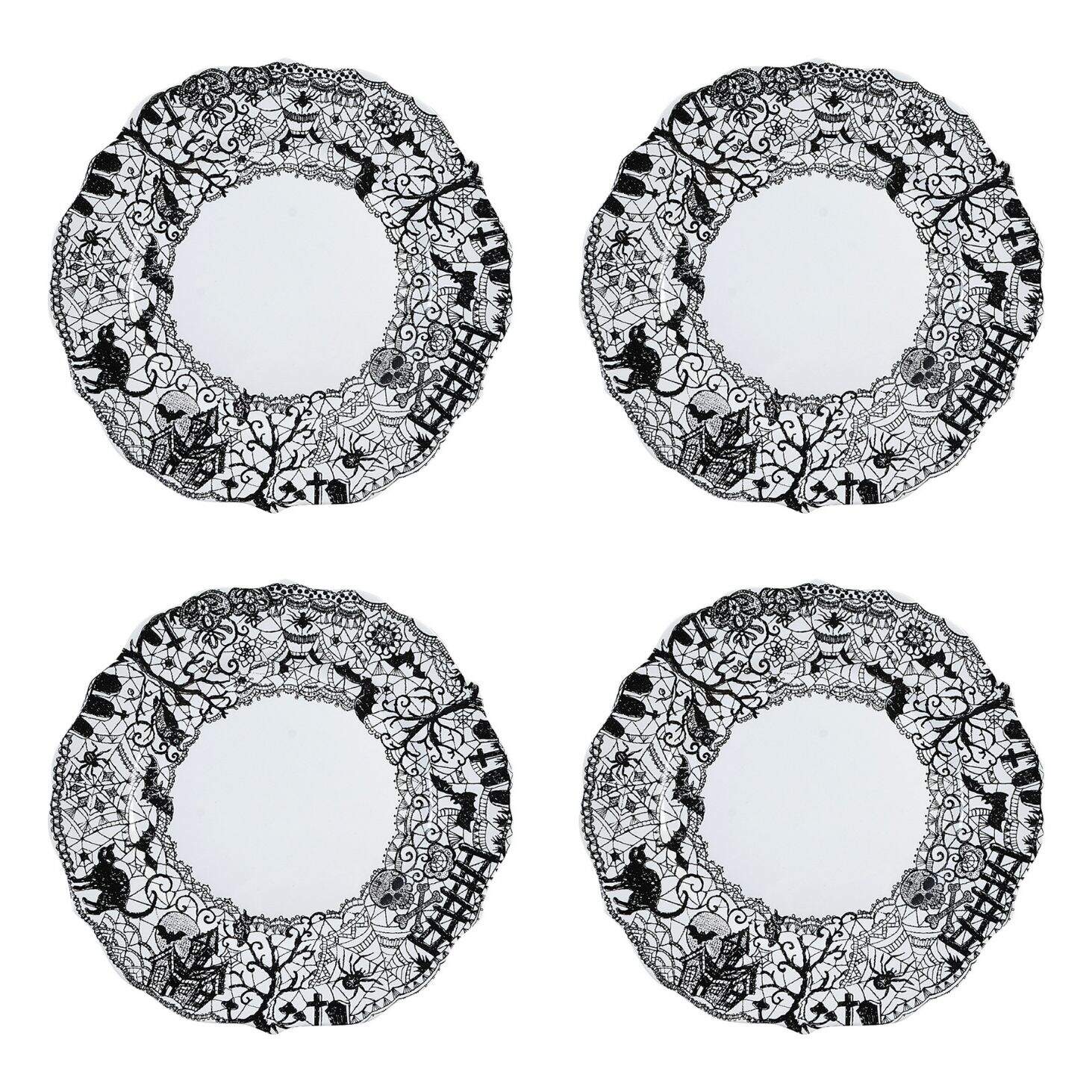 Wiccan Lace Dinner Plate - Set of 4 by 222 Fifth (PTS)-1