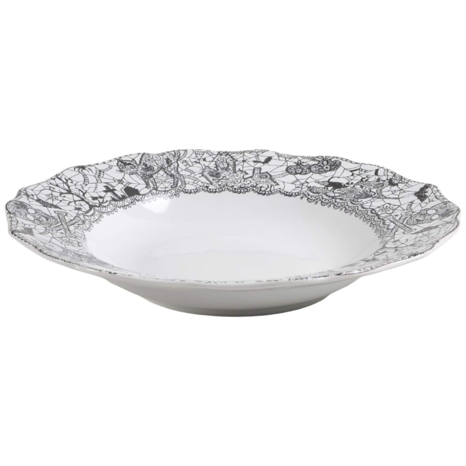 Wiccan Lace Large Rim Soup Bowl by 222 Fifth (PTS)-1