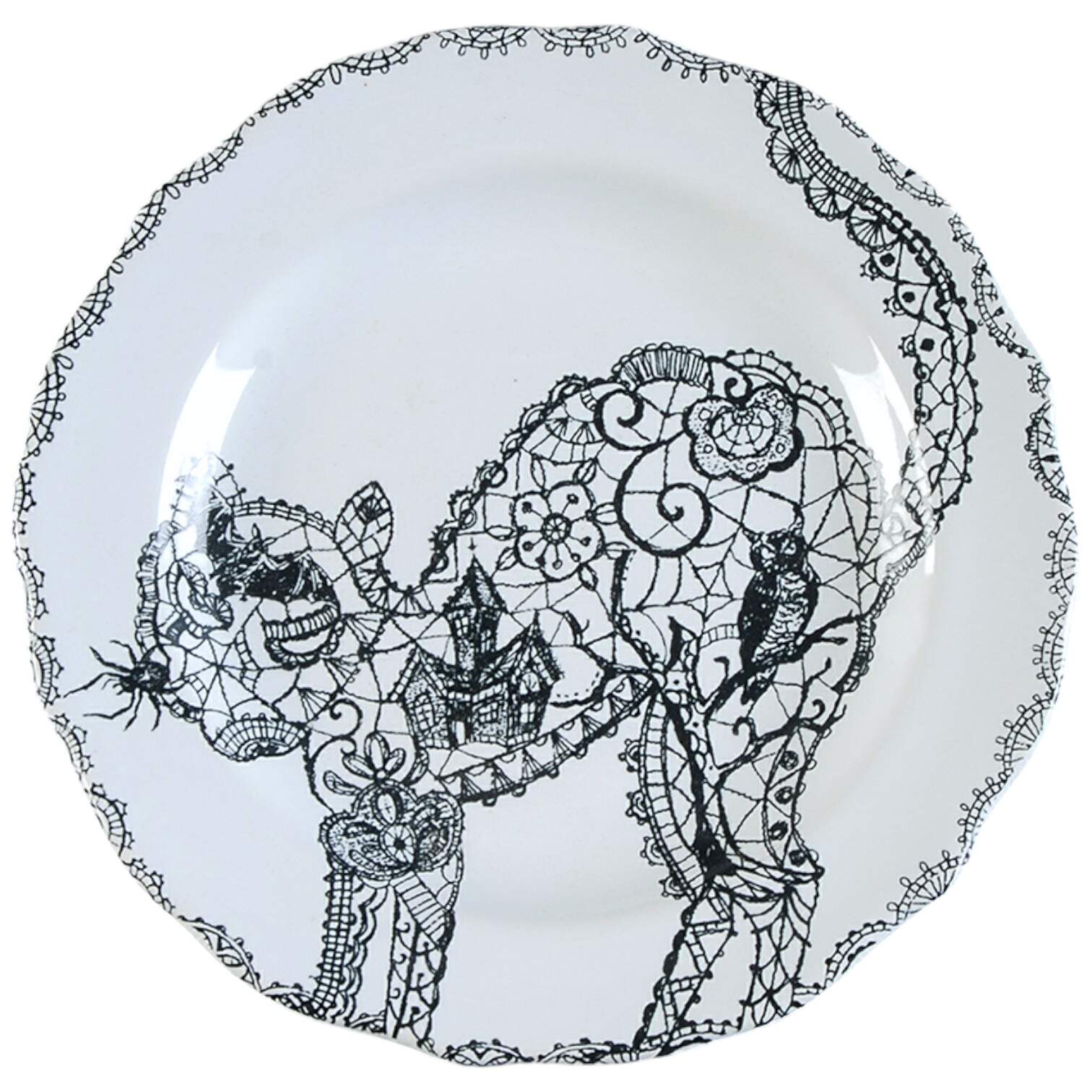 Wiccan Lace Appetizer Plate by 222 Fifth (PTS)-1