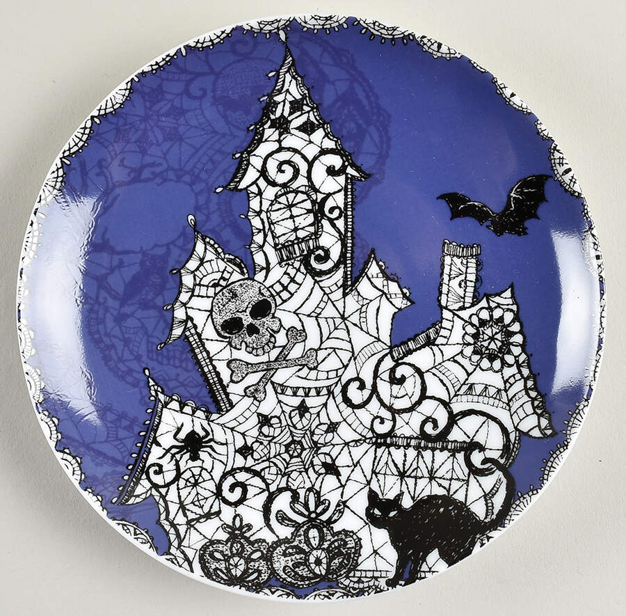 Wiccan Lace Appetizer Plate by 222 Fifth (PTS)-1