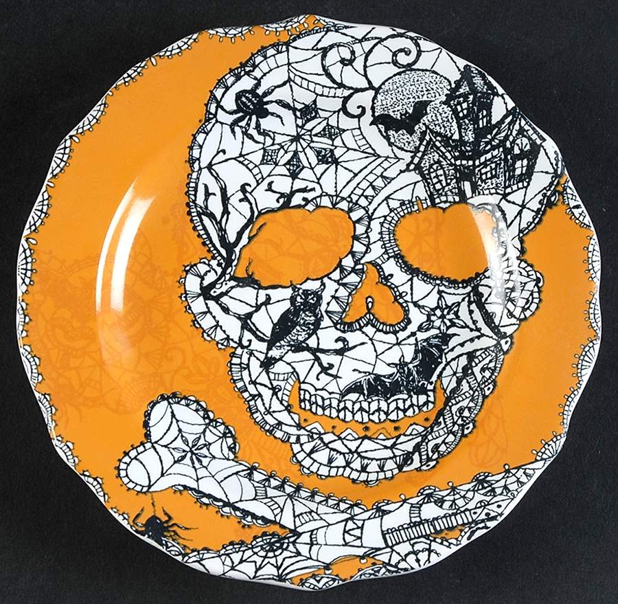 Wiccan Lace Appetizer Plate by 222 Fifth (PTS)-1