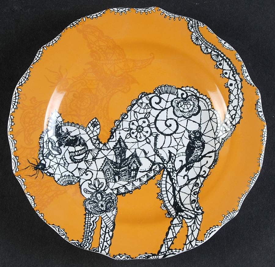 Wiccan Lace Appetizer Plate by 222 Fifth (PTS)-1