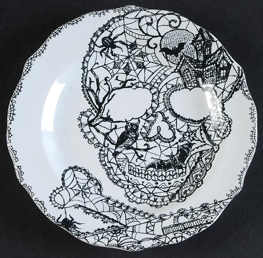 Wiccan Lace Appetizer Plate by 222 Fifth (PTS)-1