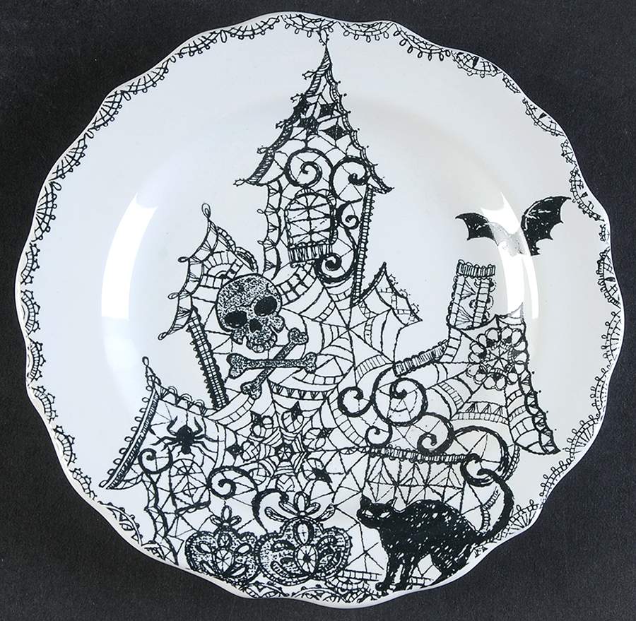 Wiccan Lace Appetizer Plate by 222 Fifth (PTS)-1