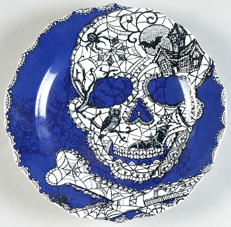 Wiccan Lace Appetizer Plate by 222 Fifth (PTS)-1