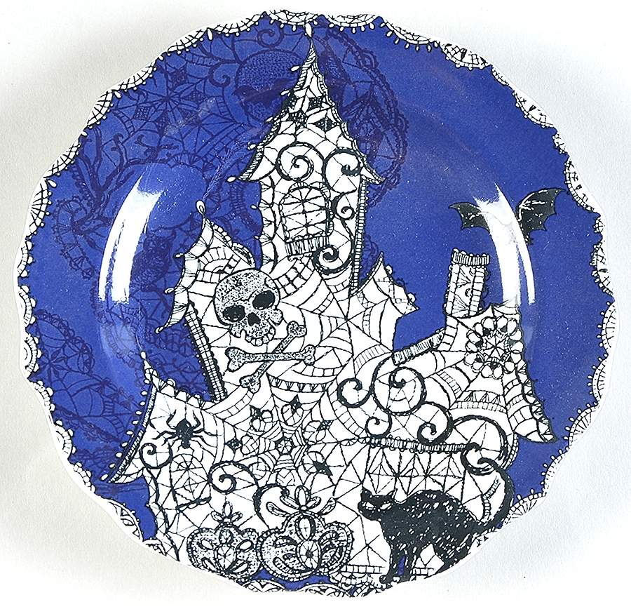 Wiccan Lace Appetizer Plate by 222 Fifth (PTS)-1