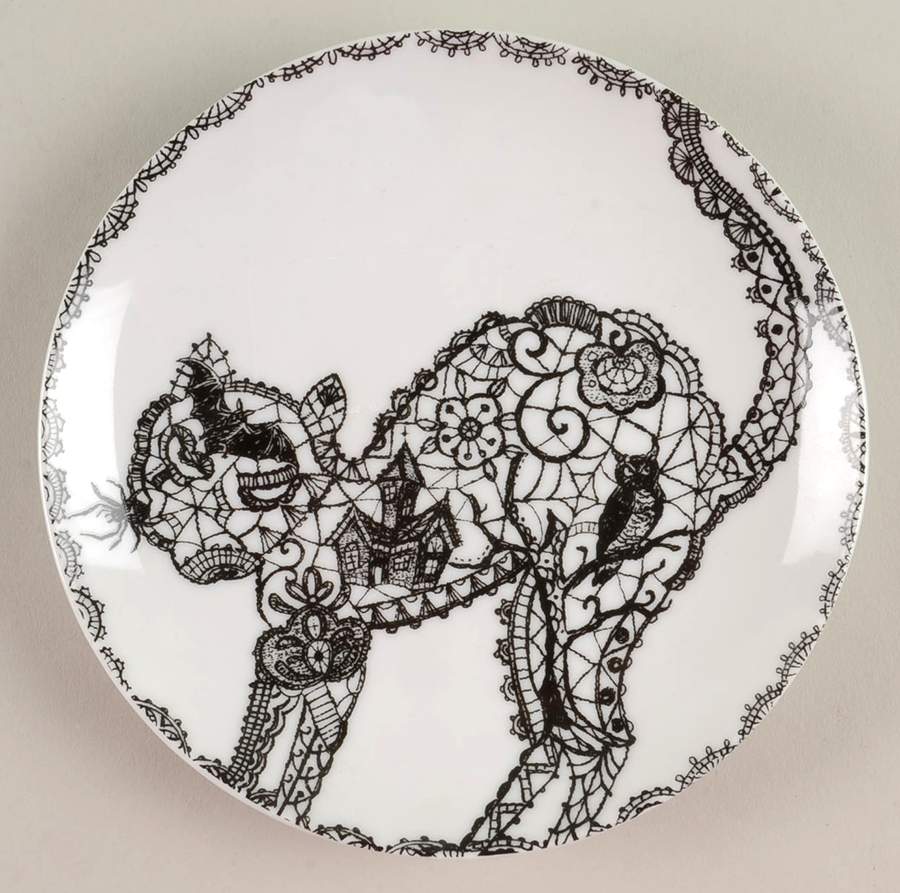 Wiccan Lace Appetizer Plate by 222 Fifth (PTS)-1