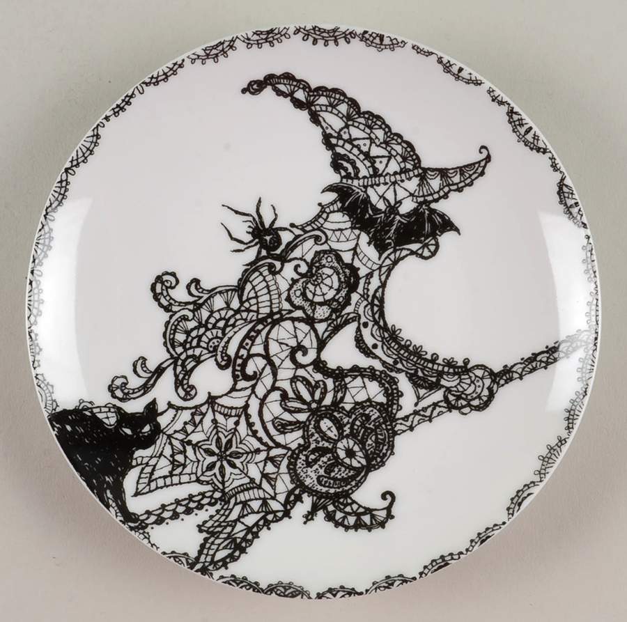 Wiccan Lace Appetizer Plate by 222 Fifth (PTS)-1