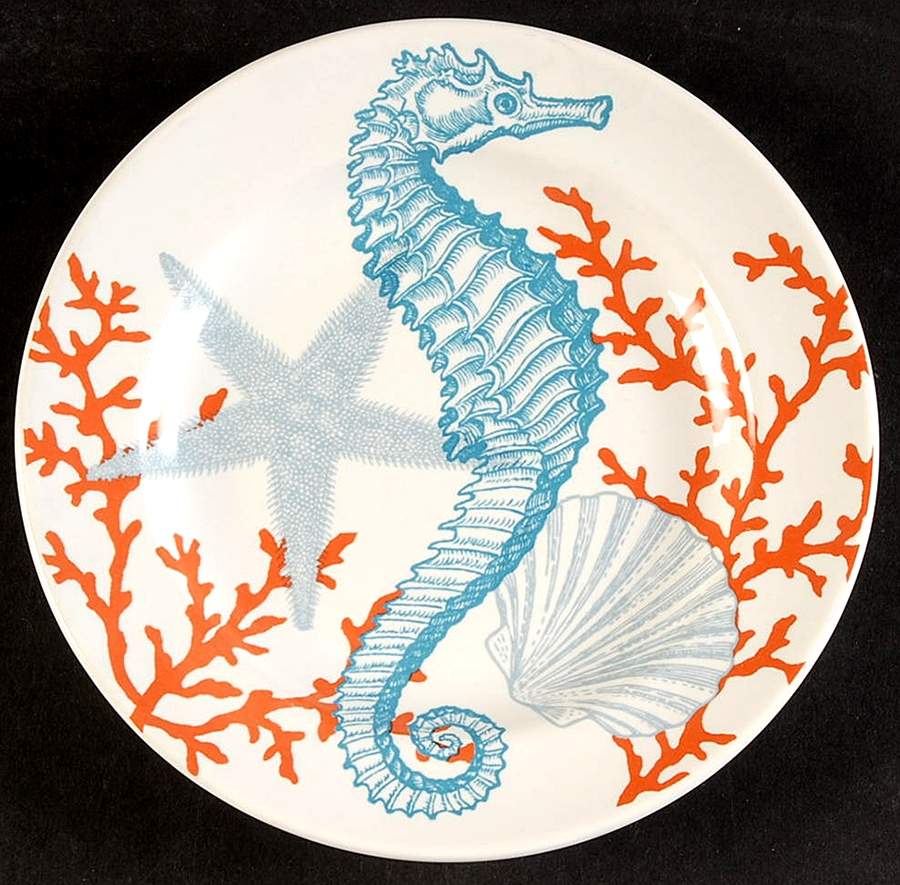 Coastal Life Grenada Appetizer Plate by 222 Fifth (PTS)-1