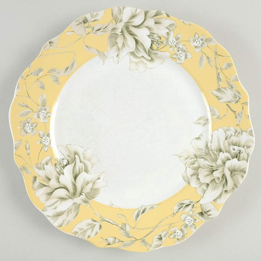 Bellisa Yellow Dinner Plate by 222 Fifth (PTS)-1