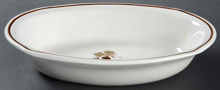 Tea Leaf (Raised Panel Rim) 10" Oval Vegetable Bowl by Anthony Shaw-1