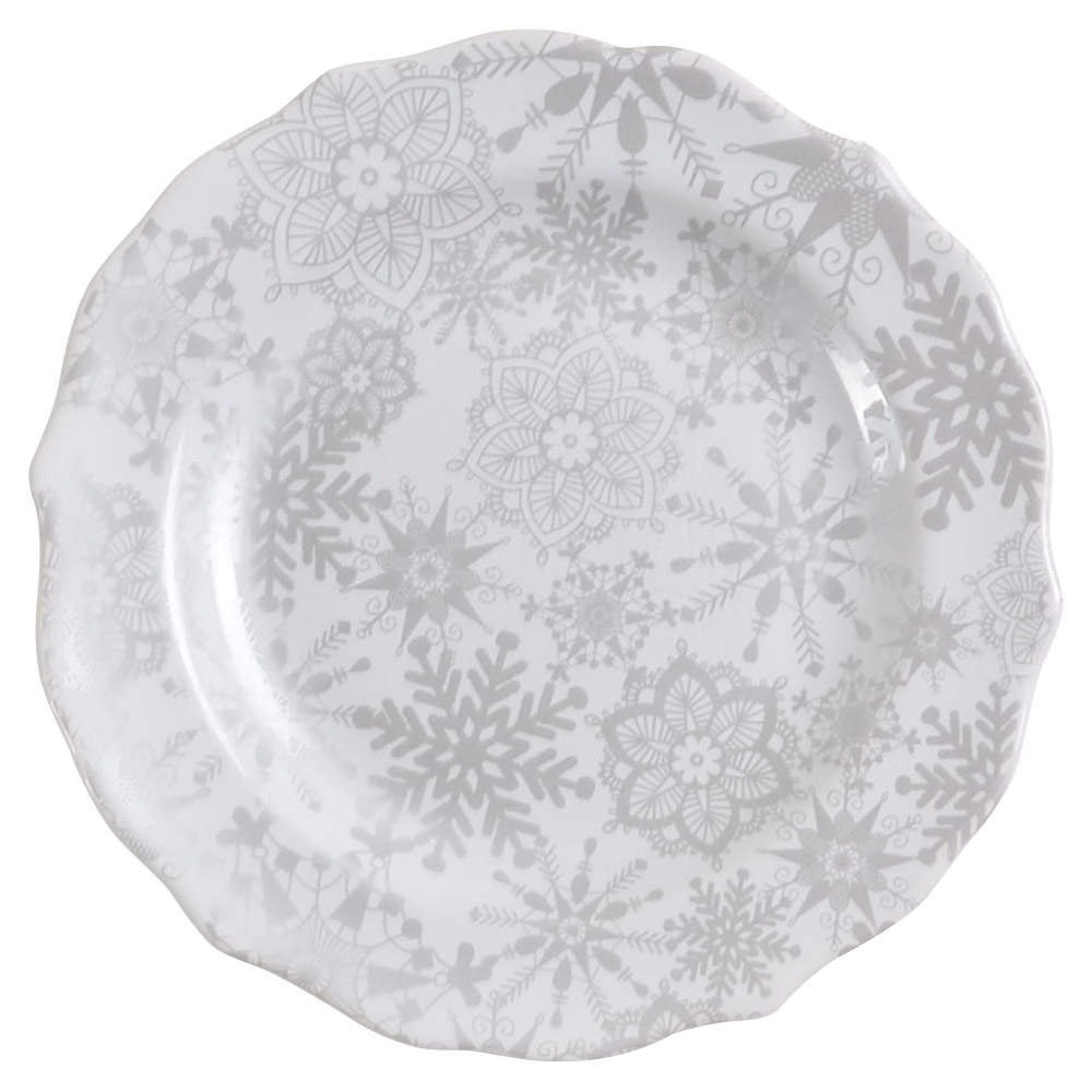 Snow Flurry Silver Appetizer Plate by 222 Fifth (PTS)-1