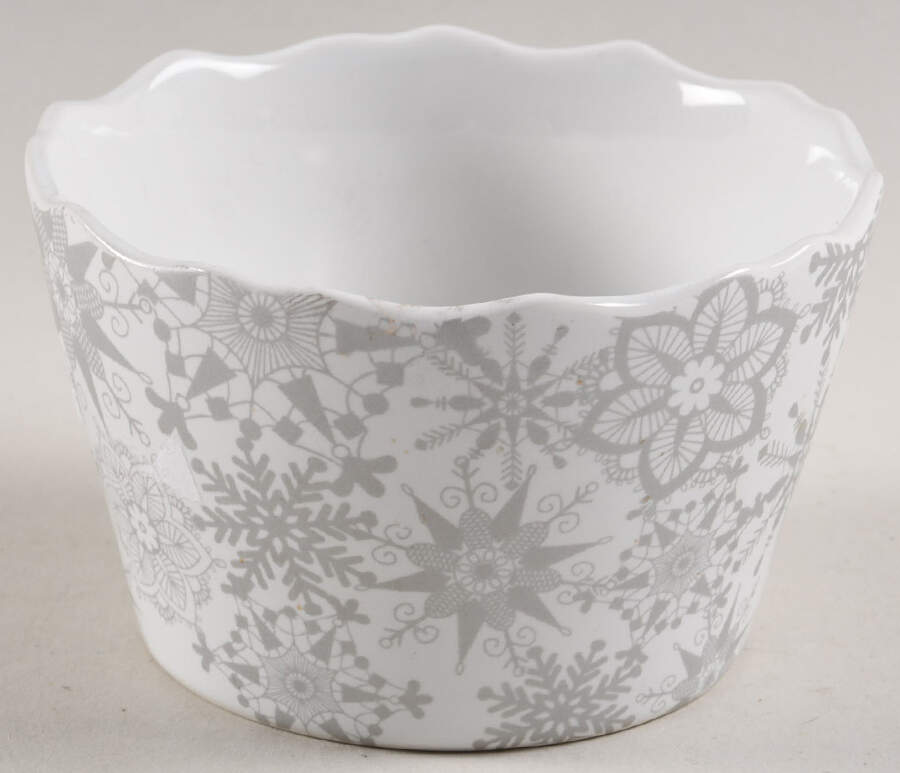 Snow Flurry Silver Individual Appetizer Bowl by 222 Fifth (PTS)-1
