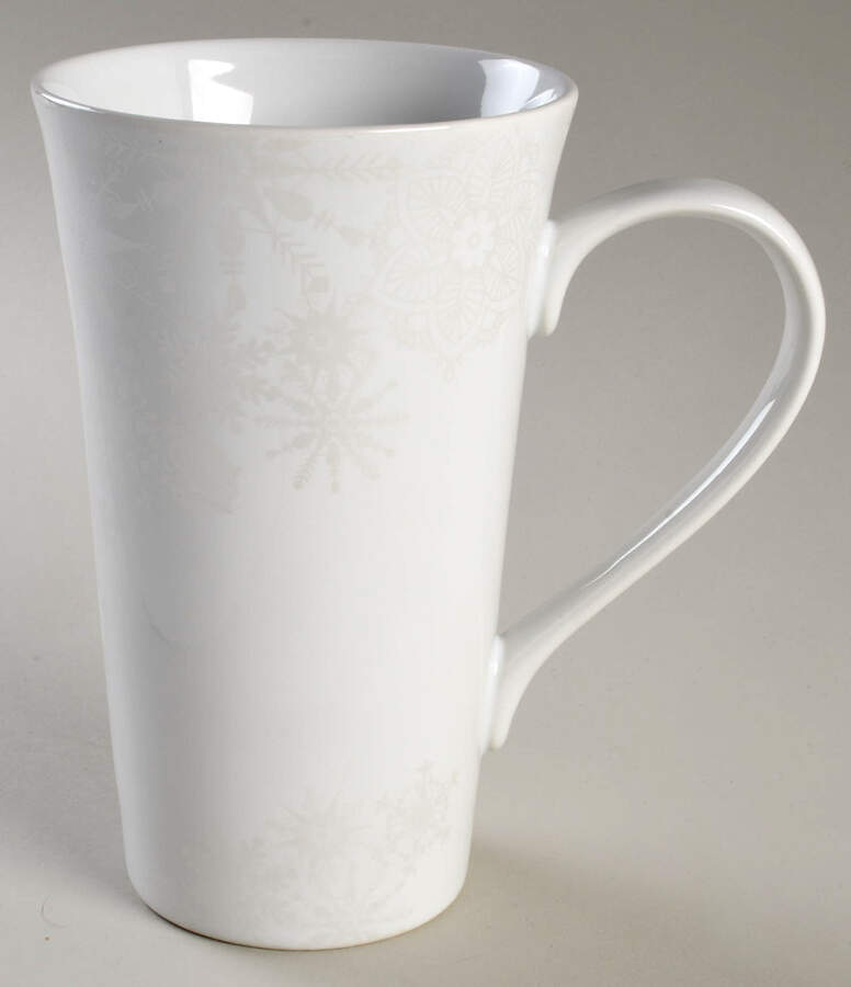 Snow Flurry Silver Latte Mug by 222 Fifth (PTS)-1
