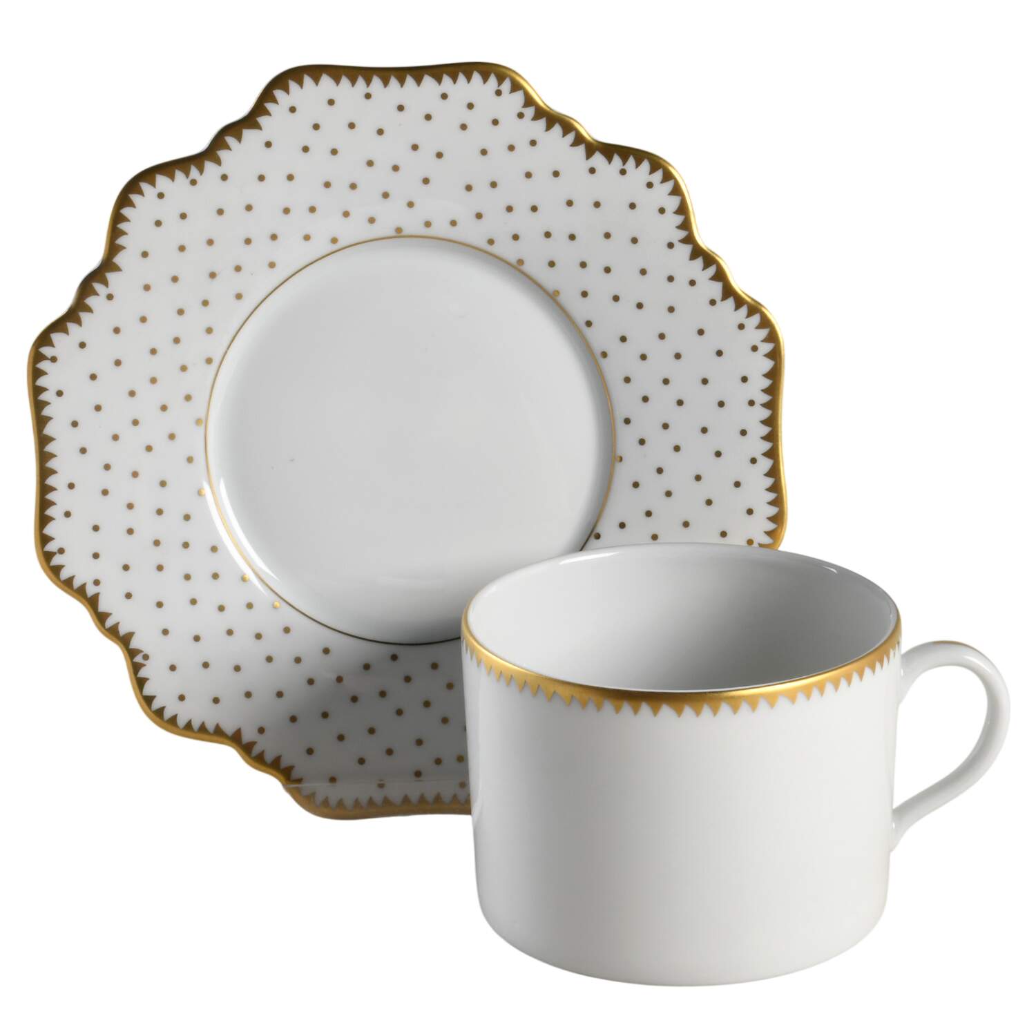 Simply Anna Antique Polka Flat Cup & Saucer Set by Anna Weatherley-1