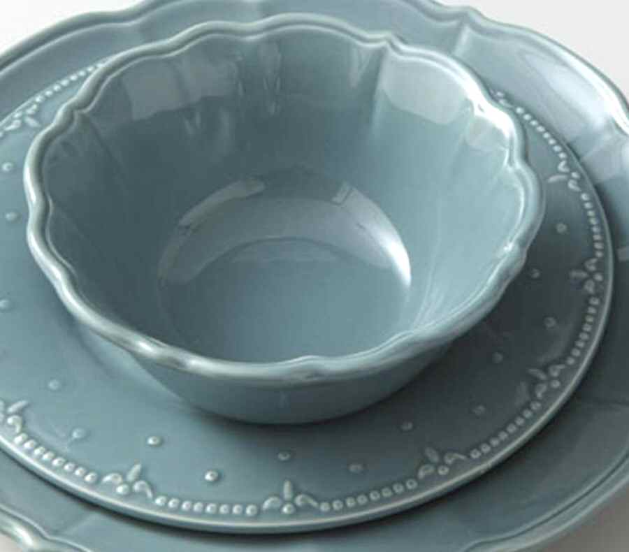Genevieve Slate Blue Salad Plate by American Atelier-1