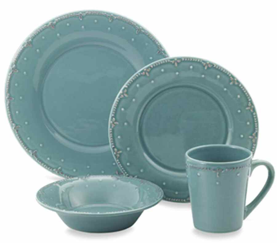 Genevieve Slate Blue Dinner Plate by American Atelier-1