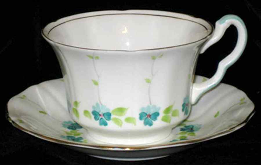148-FG Flat Cup & Saucer Set by Adderley-1