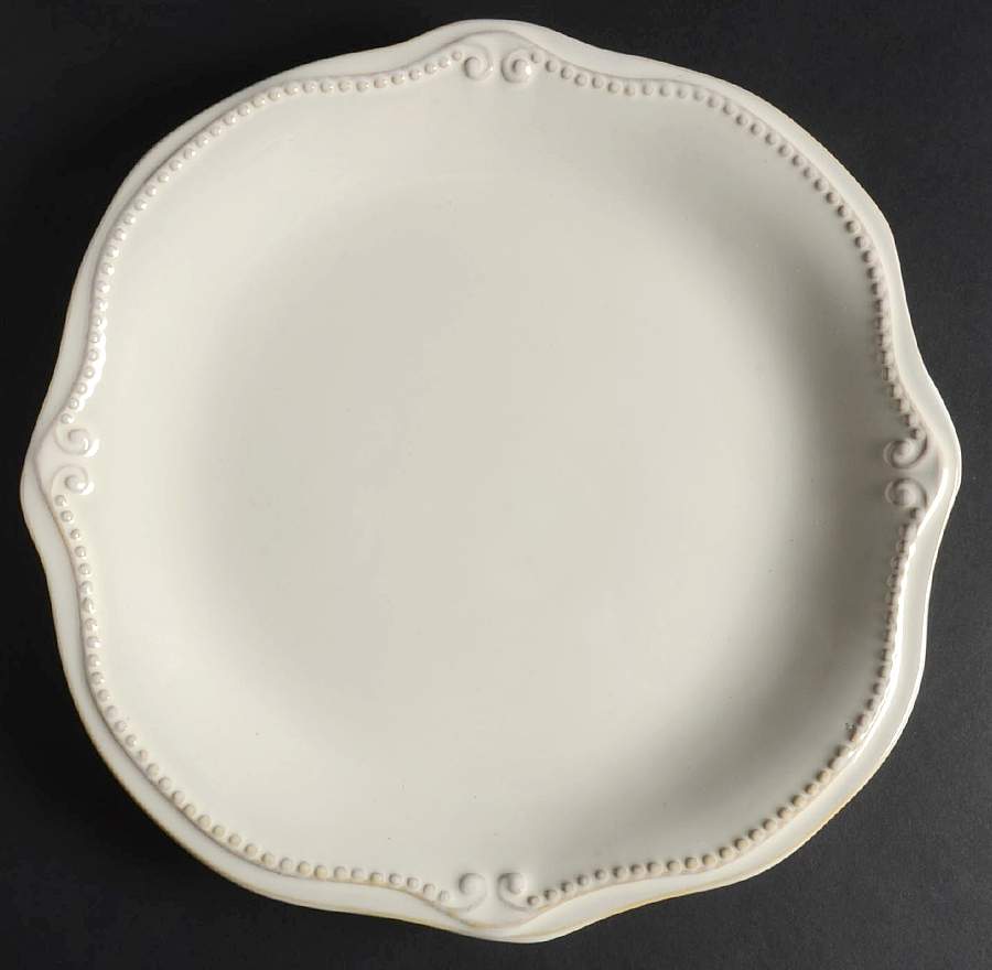 Isabella (Cream) Dinner Plate by Anchor Hocking-1